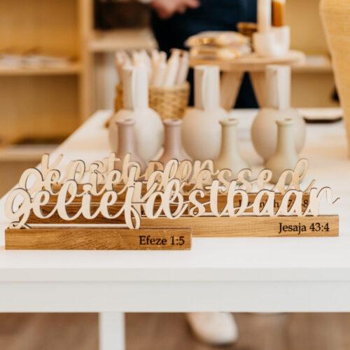 Christelijk woordenstandaard hout geloof Christelijke cadeaus Geloof Christelijk Hout