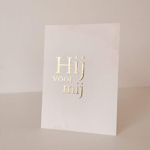 Kaart Christelijk Hij voor mij Christelijke cadeaus Geloof Christelijk Hout