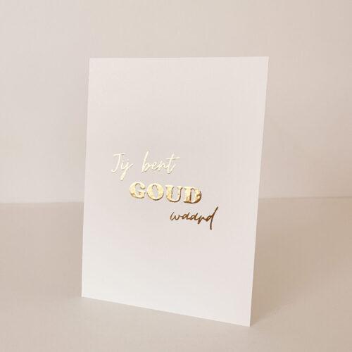 Kaart Christelijk Goud waard Christelijke cadeaus Geloof Christelijk Hout
