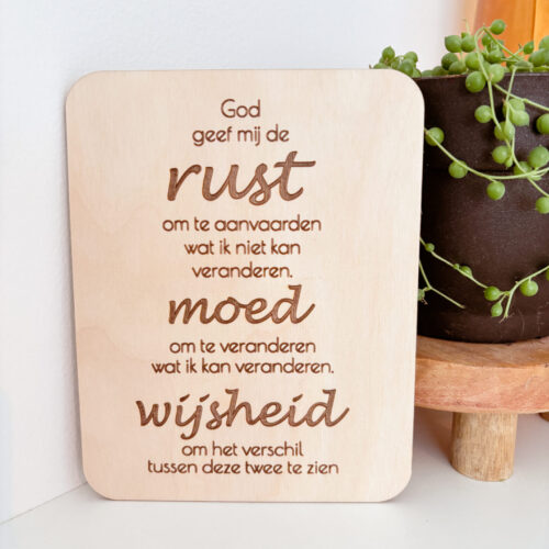 Bron van Hout Kaartje Bordjes van Licht Christelijk Beloofd Christelijke cadeaus Geloof Christelijk Hout
