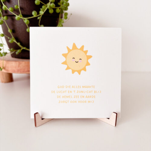 Bron van Hout Kaartje Bordjes van Licht Christelijk Beloofd Christelijke cadeaus Geloof Christelijk Hout