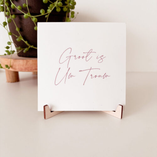 Bron van Hout Kaartje Bordjes van Licht Christelijk Beloofd Christelijke cadeaus Geloof Christelijk Hout