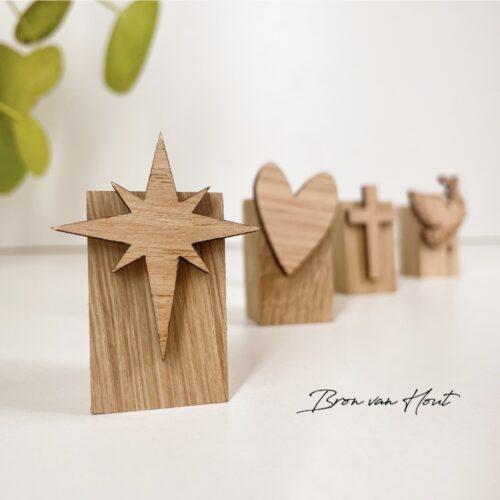 Magneet houder ster kerst christelijk standaard Christelijke cadeaus Geloof Christelijk Hout