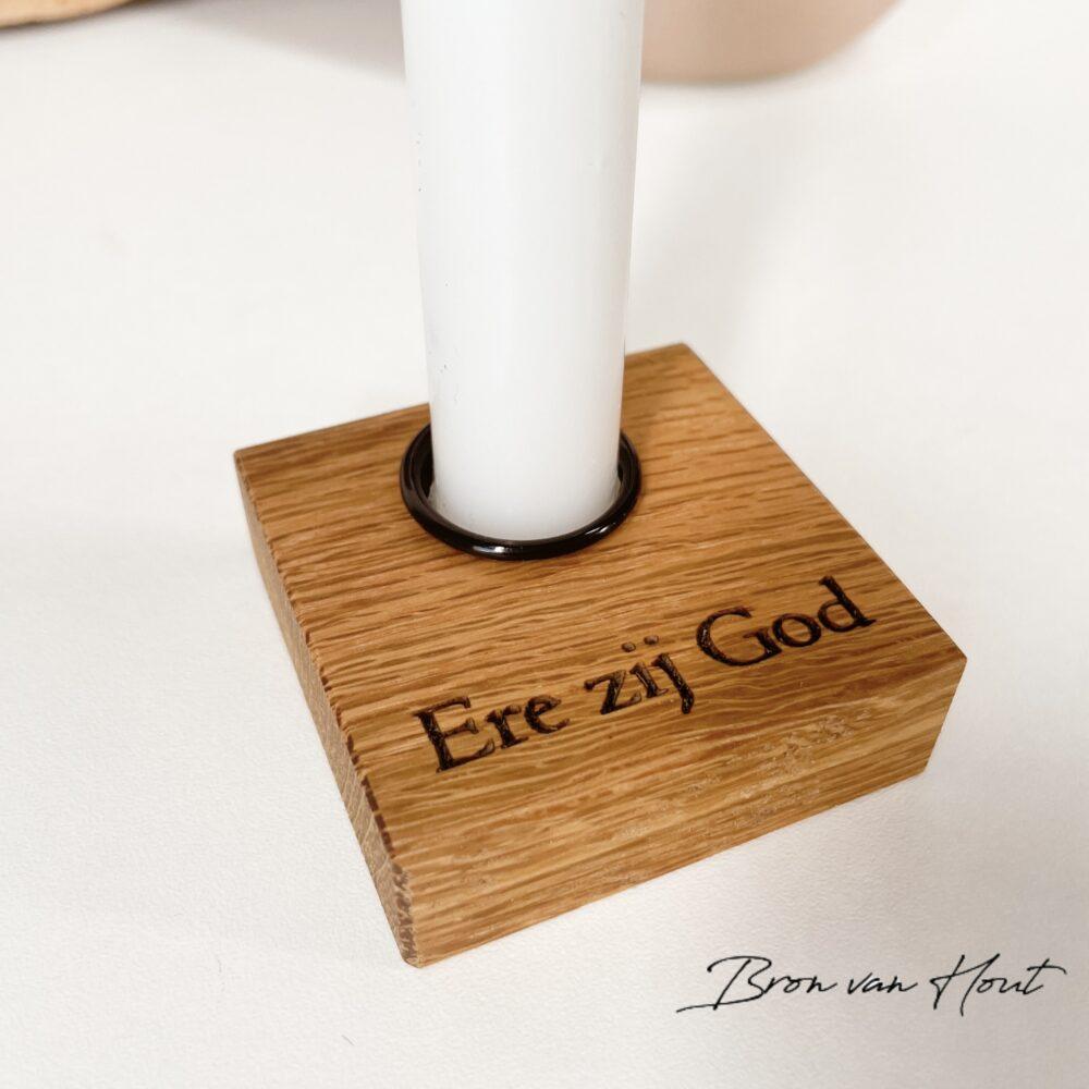 Kaarsenstandaard geloof Christelijk Ere zij God Christelijke cadeaus Geloof Christelijk Hout