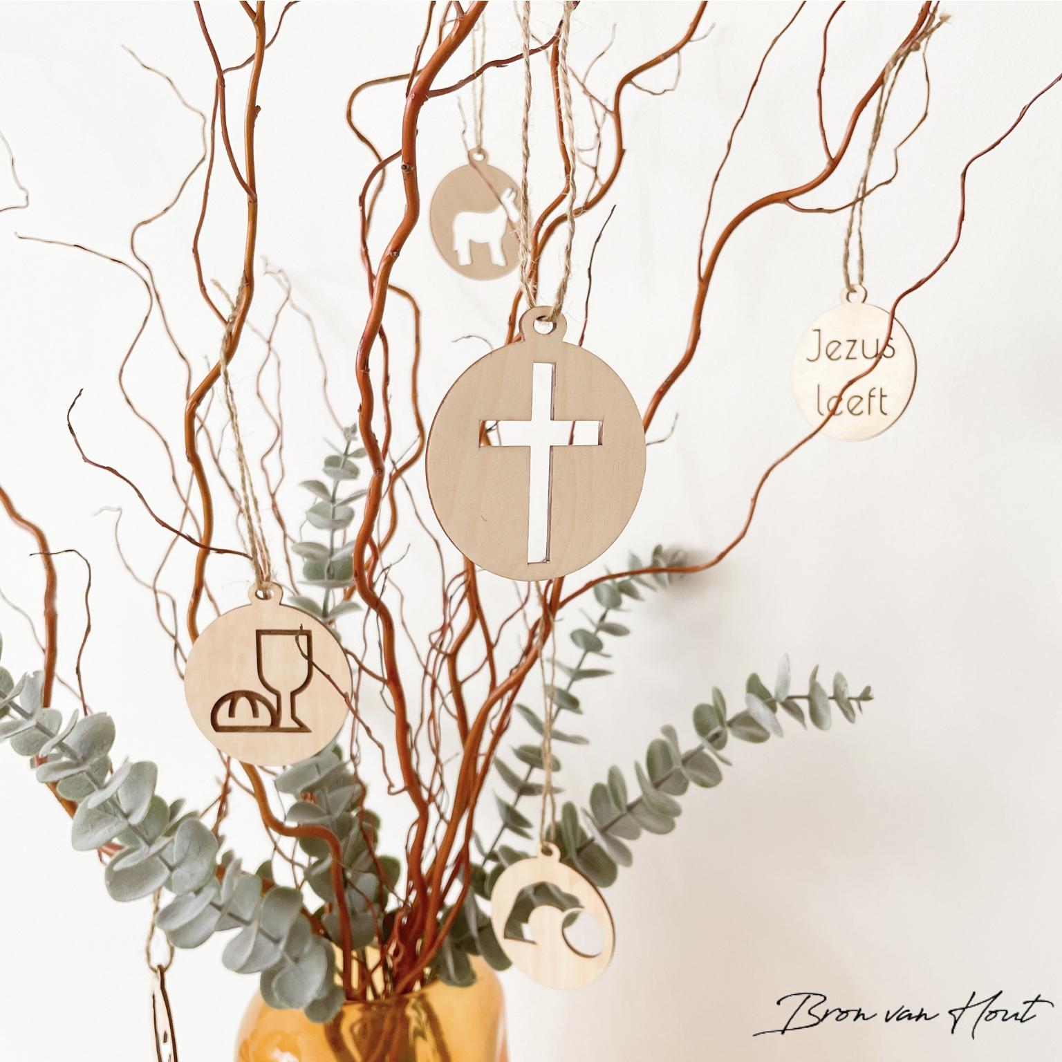 Paashanger Christelijk Geloof Hout Jezus Bron van Hout Christelijke cadeaus Geloof Christelijk Hout